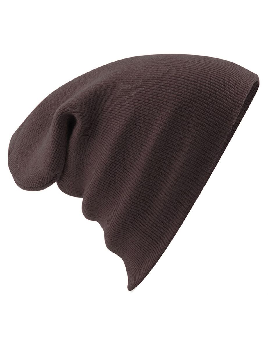 Beechfield Soft Feel Knitted Winter Hat - Chocolate - 1