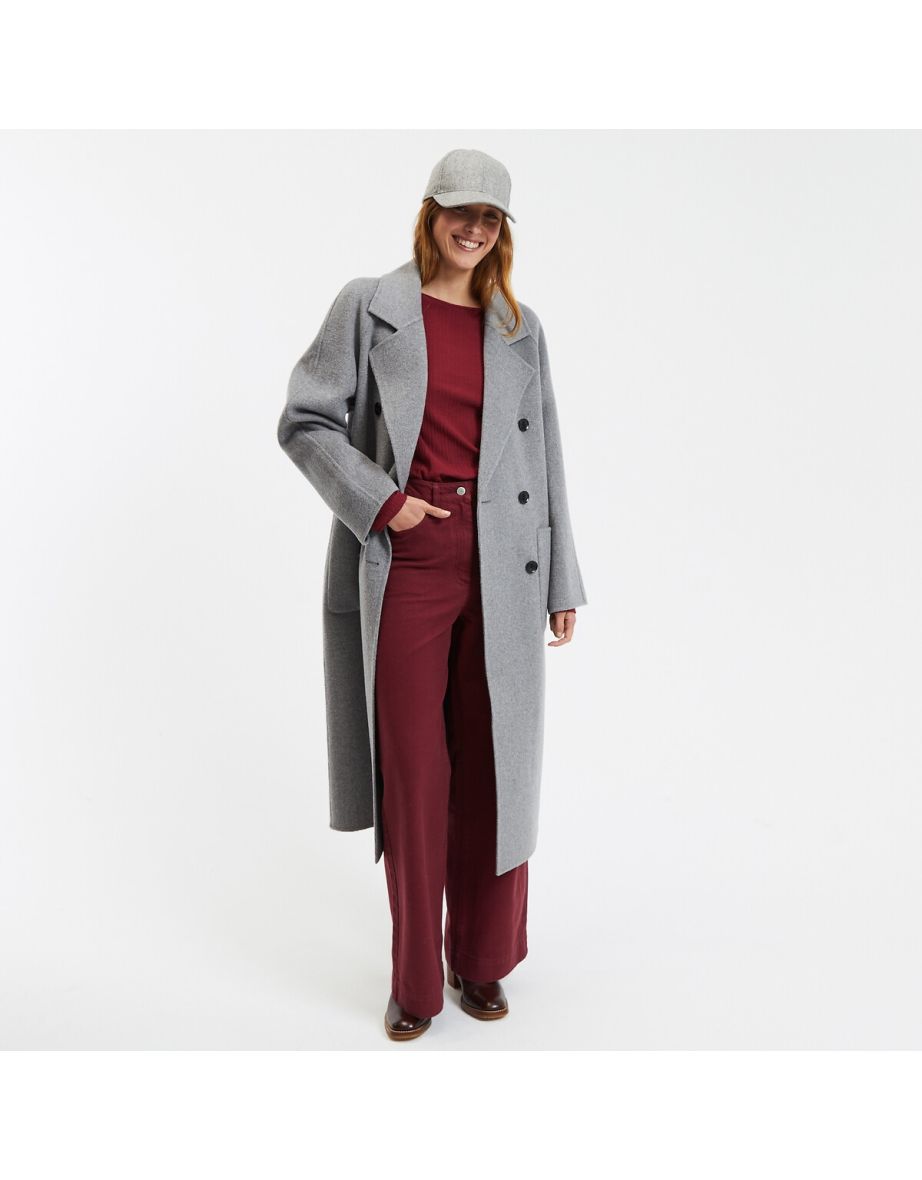 Signature Martial Wool Mix Long Coat