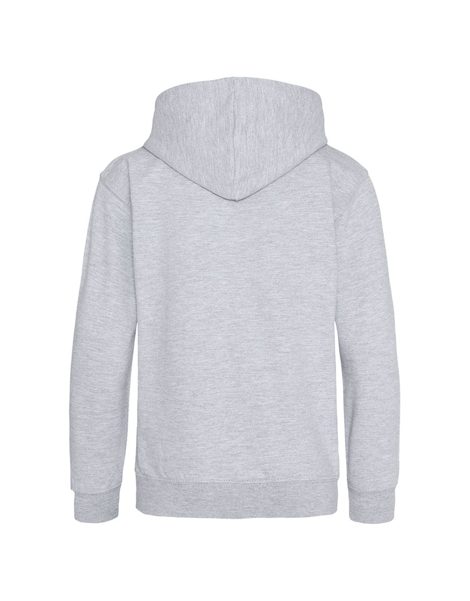 Awdis Mens Varsity Hooded Sweatshirt / Hoodie / Zoodie - Heather Grey/French Navy - 1