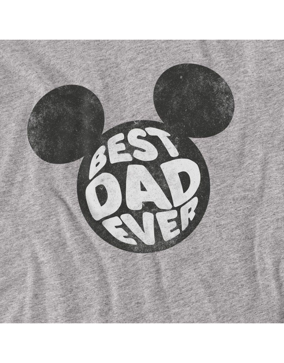 Disney  Adult Best Dad Ever Mickey Mouse T-Shirt - Sport Heather - 2