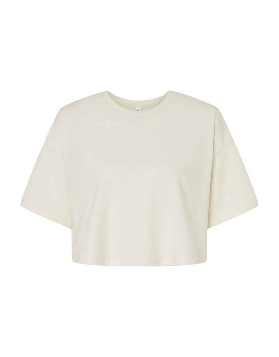 Bella + Canvas Womens/Ladies Jersey Cropped Crop T-Shirt - Vintage White