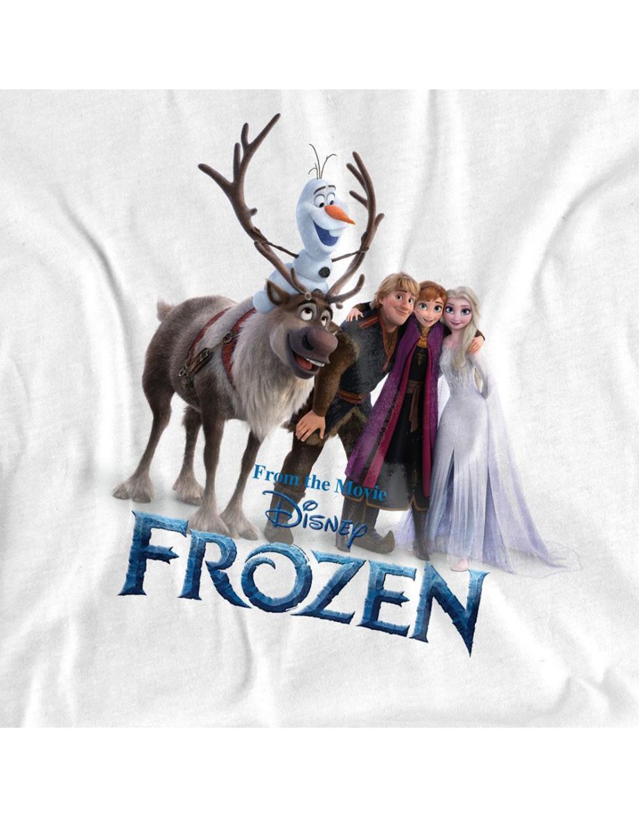 Frozen  Adult Group Photo T-Shirt - White - 2