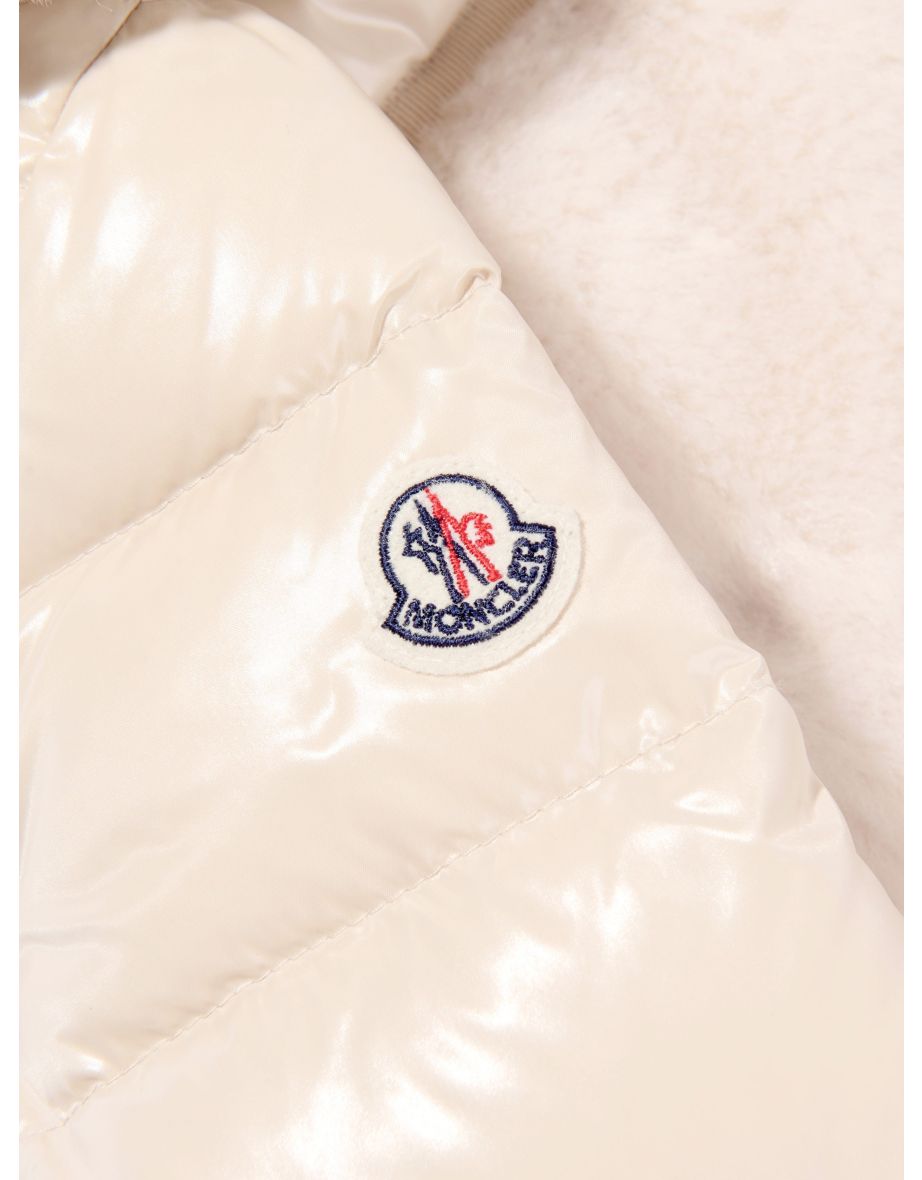 Moncler Enfant Girls Down Teddy Fleece Amabay Jacket in Beige - 3