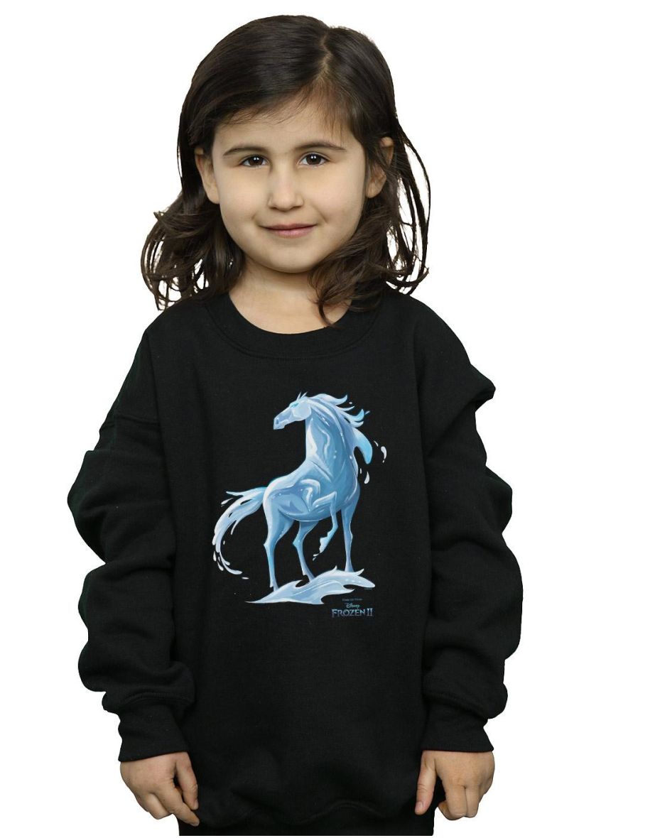 Disney Girls Frozen 2 Nokk The Water Spirit Sweatshirt - Black