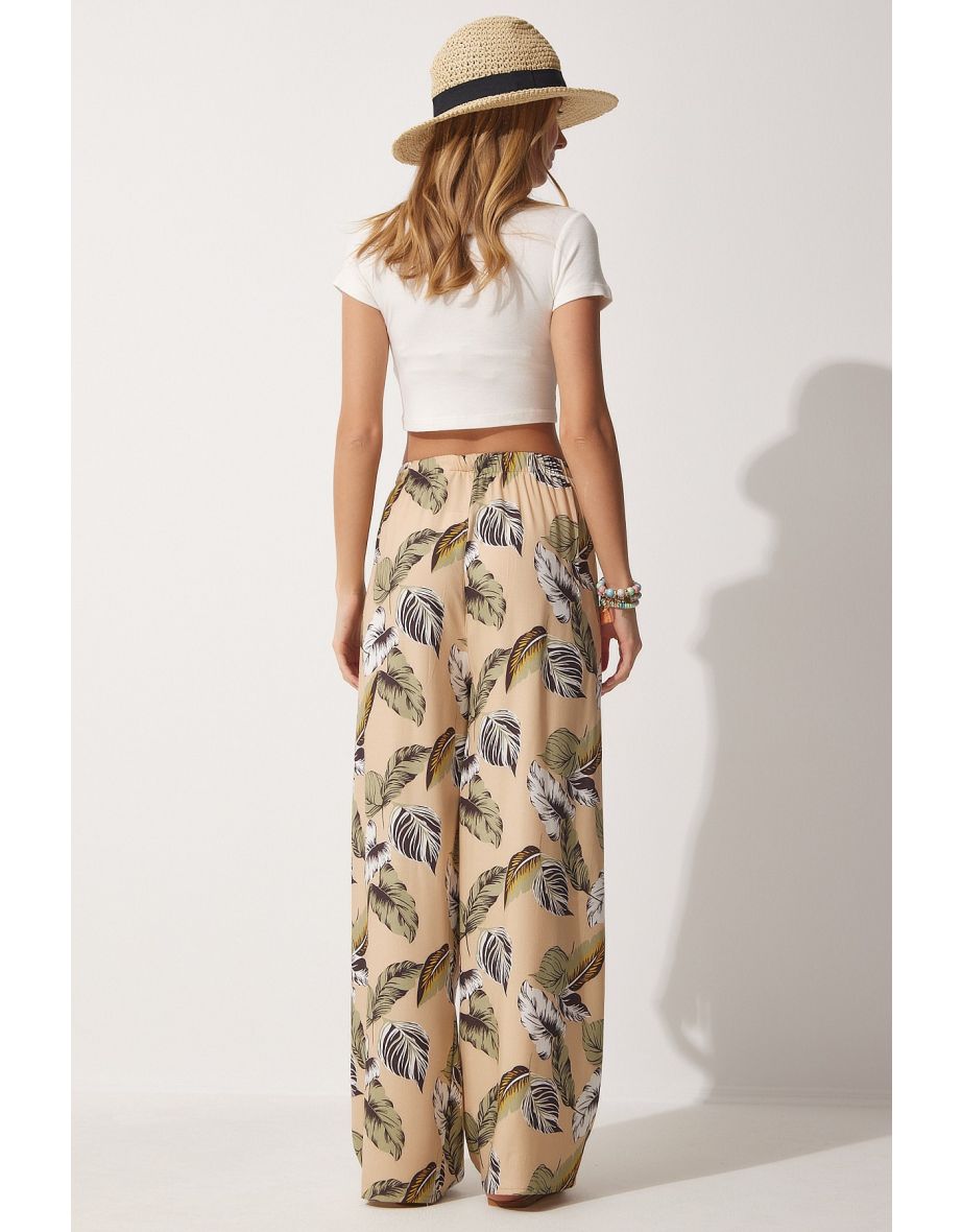 Pants - Beige - Wide leg - 4
