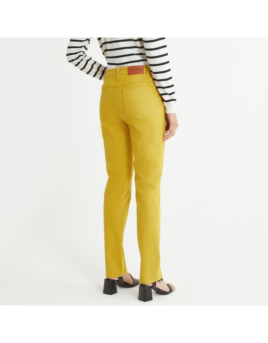Stretch Cotton Straight Trousers, Length 30.5" - 3