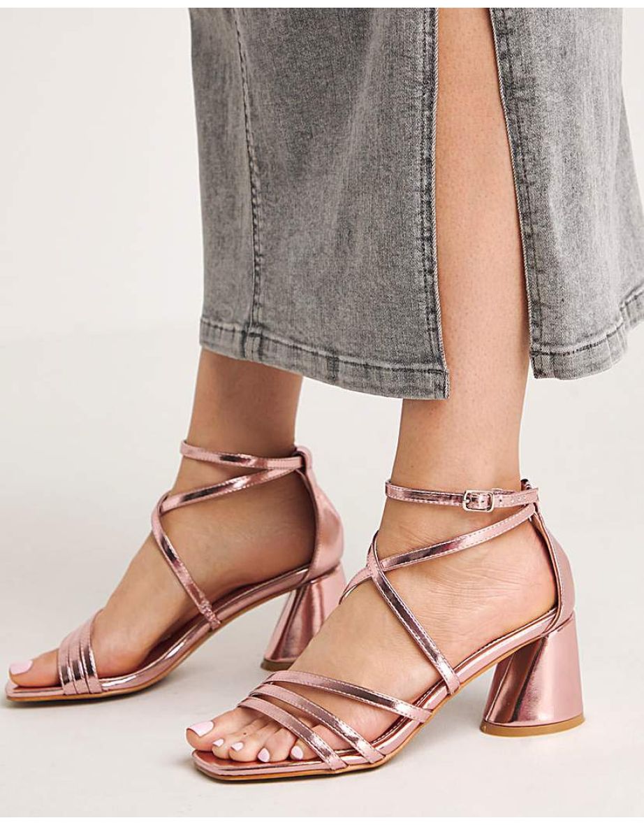 Cross Over Front Heeled Sandal Ex Wide - 3