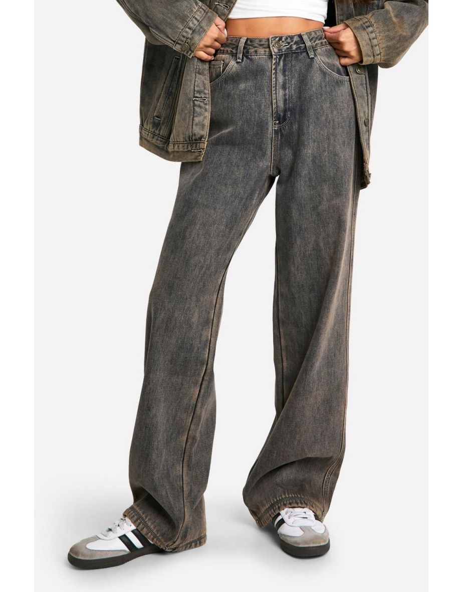 Fleece Lined Jeans - brown - 3