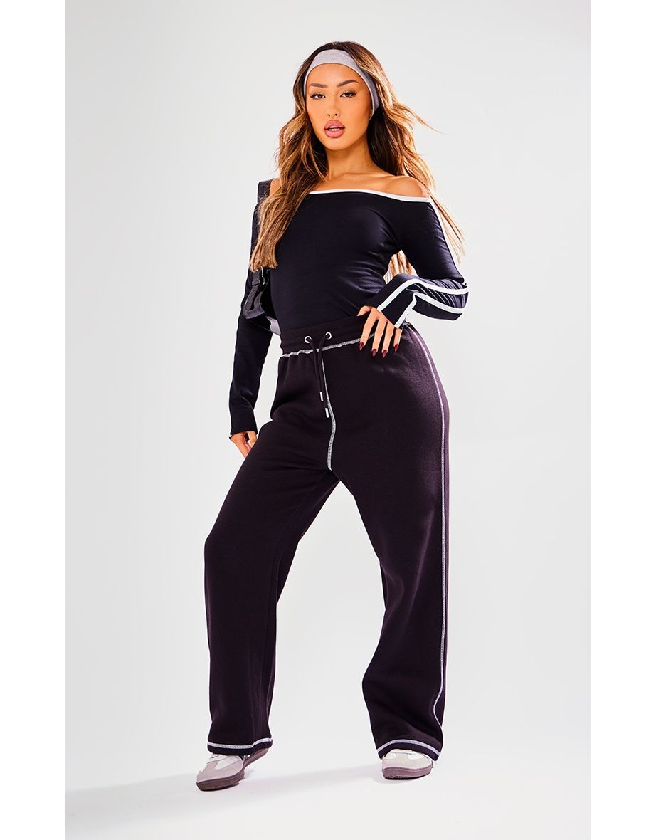 Womens petite black online joggers