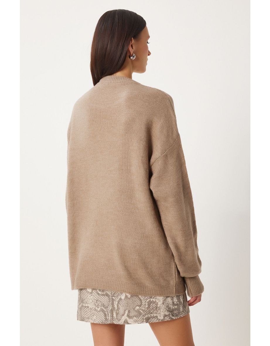 Women's Mink Oversize Soft Knit Sweater - 4