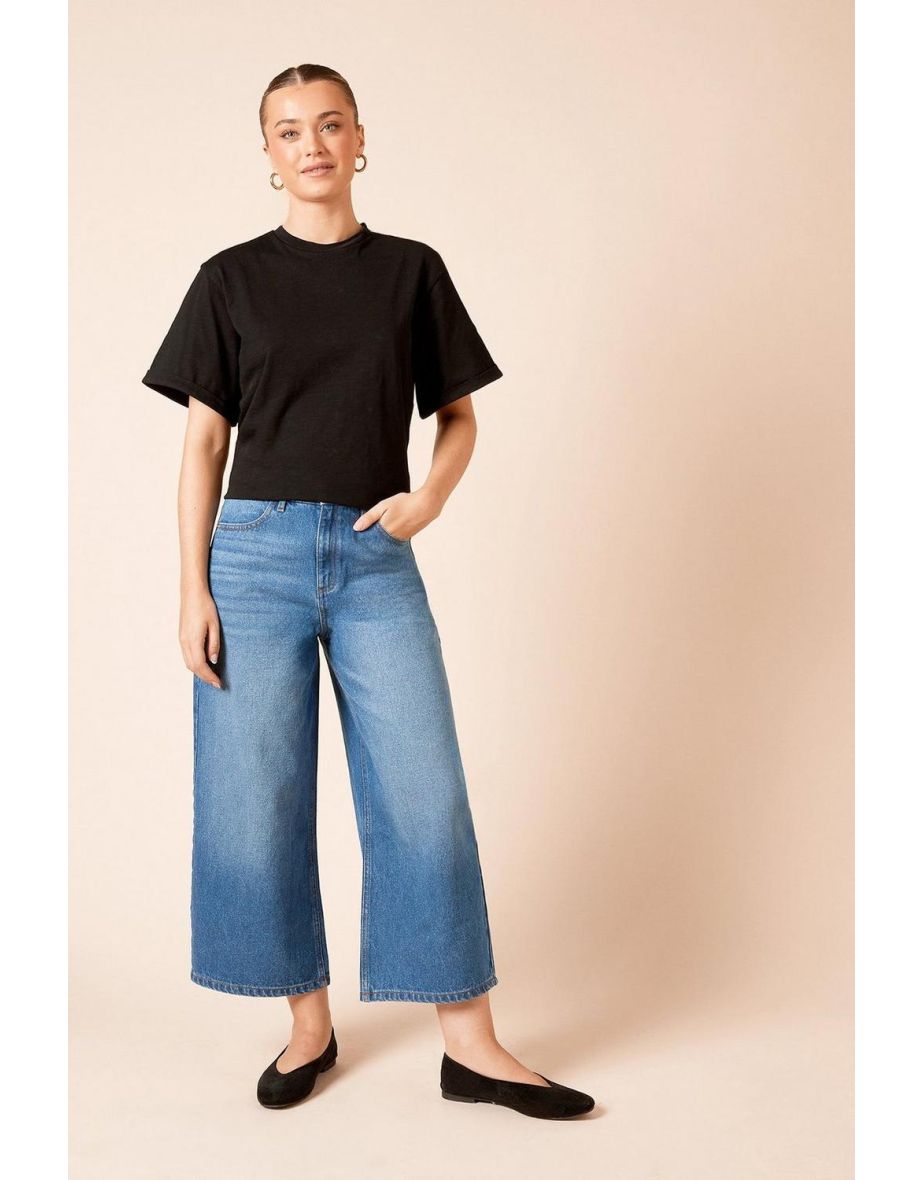 Denim Culotte Jeans