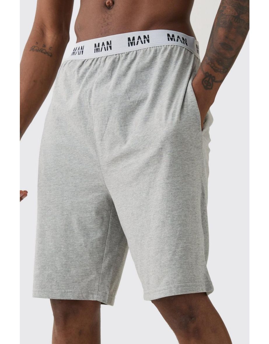 Tall Man Loungewear Shorts In Grey Marl - grey marl - 2