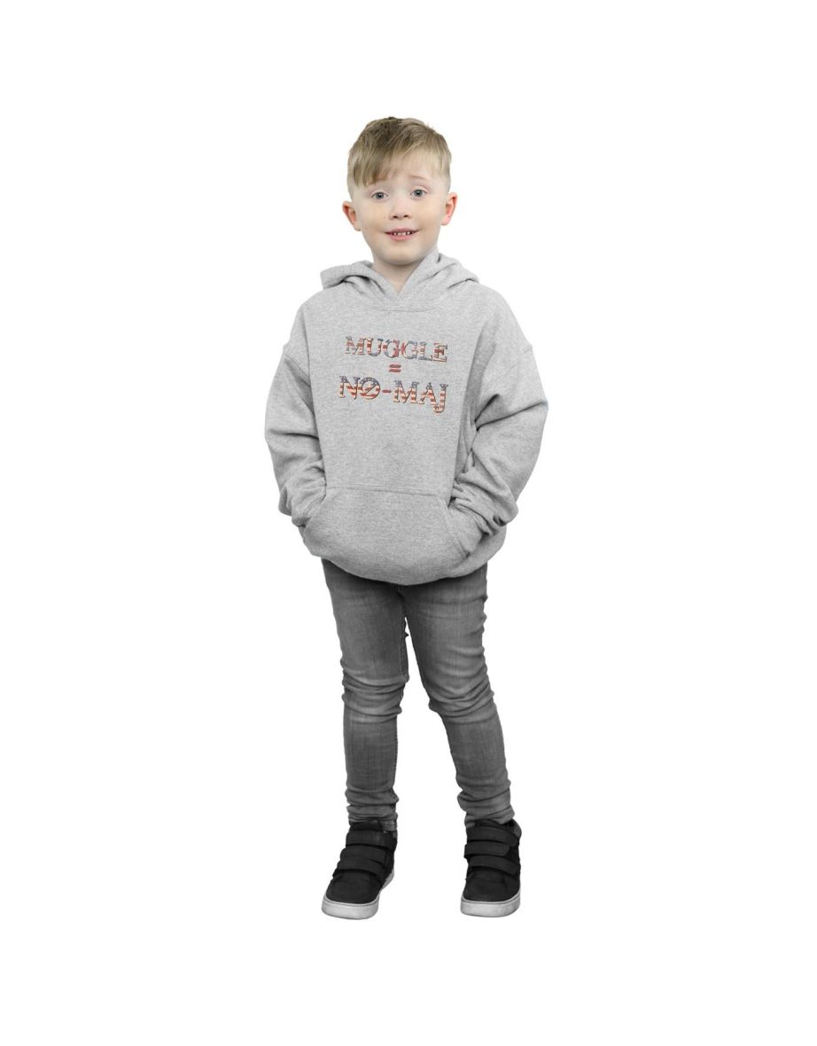 Fantastic Beasts Boys No Muggle No Maj Hoodie - Sports Grey - 3