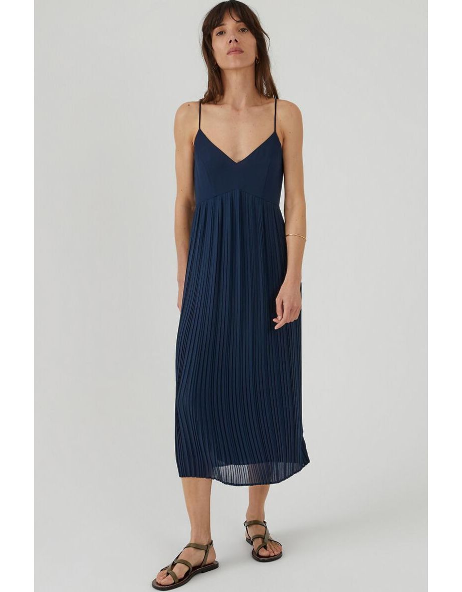 Sunray Pleated Cami Dress