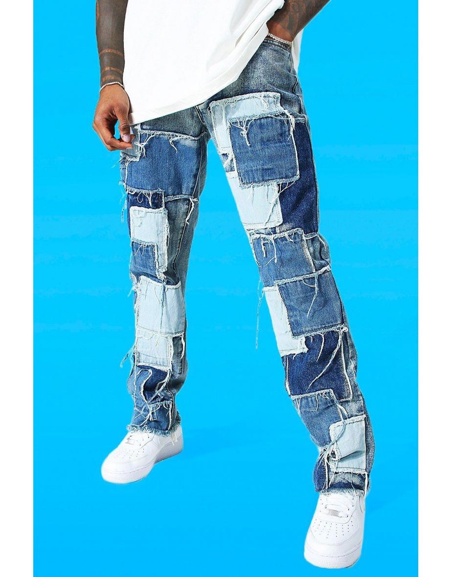 Buy Blue Denim Patchwork Jeans For Women by Saaksha & Kinni Online at Aza  Fashions.