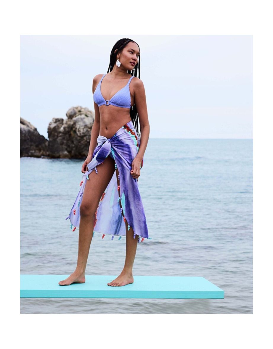 Sarong with bead accessories