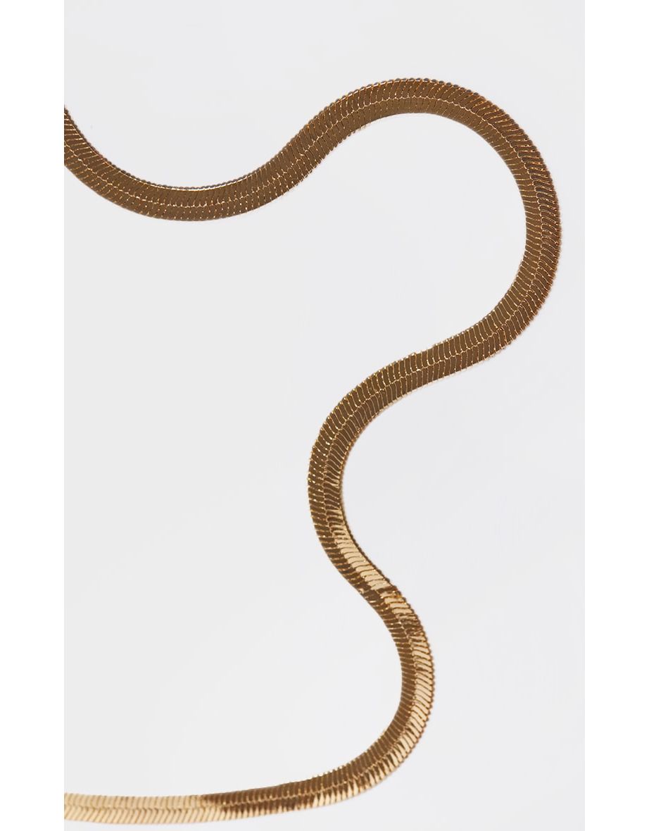 Gold Plated Snake Necklace - 3