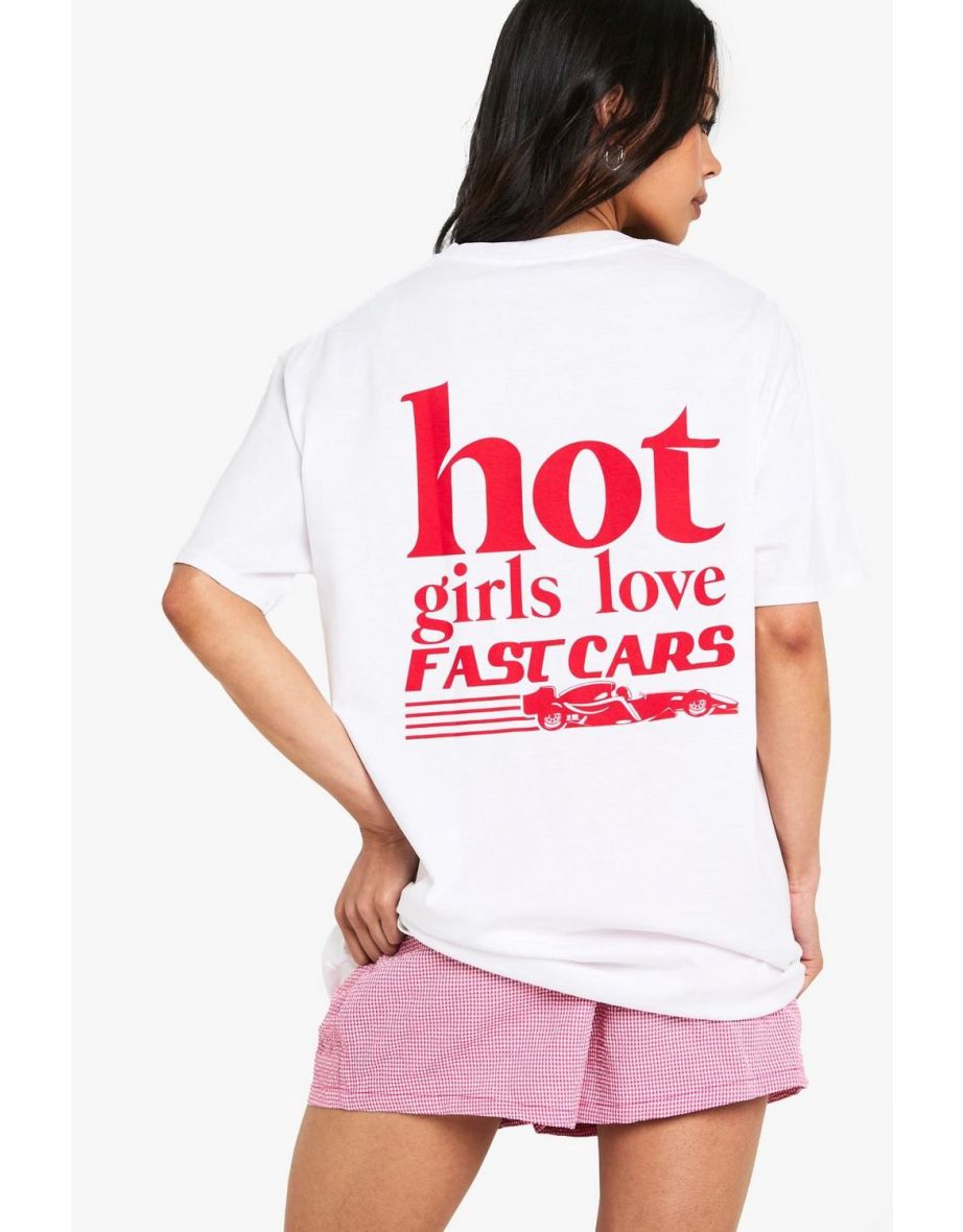 Hot Girls Love Fast Cars Oversized T-Shirt