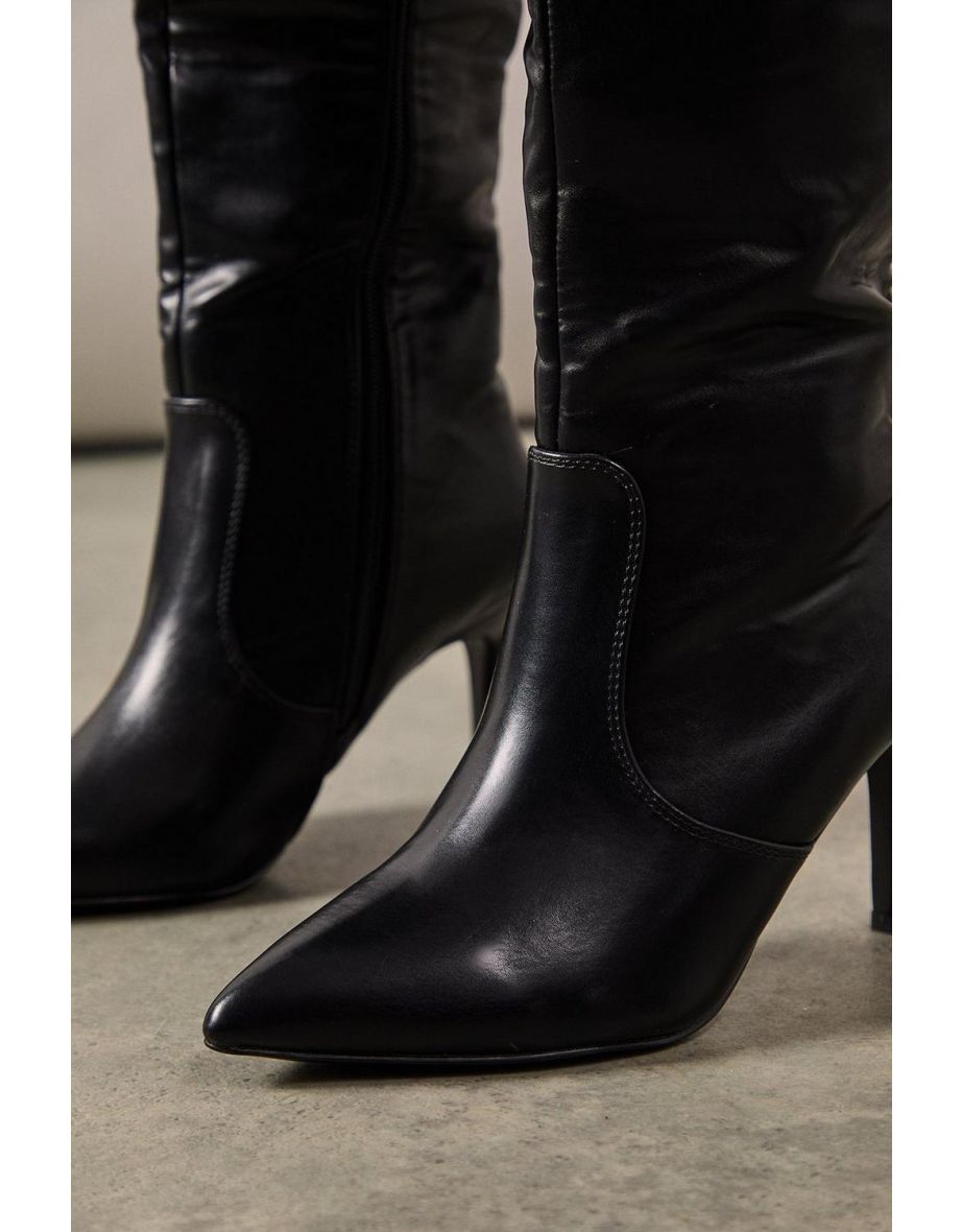Wide Fit Holland Stiletto Pointed Knee High Boots - 3