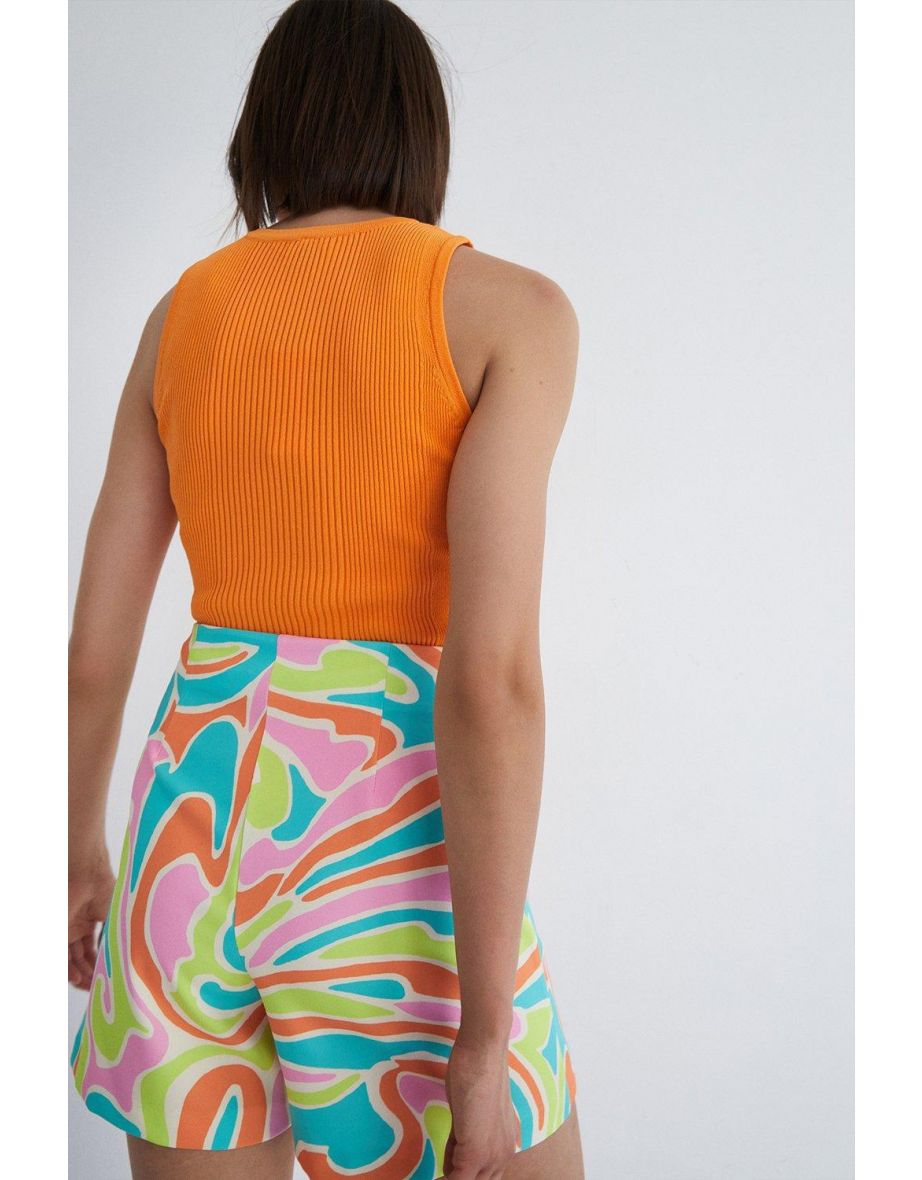 Petite Printed Mini Skort - 2