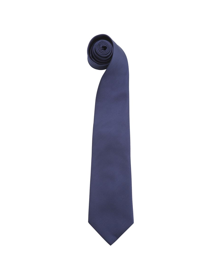 Premier Mens Fashion ”Colours” Work Clip On Tie (Pack of 2) - Navy