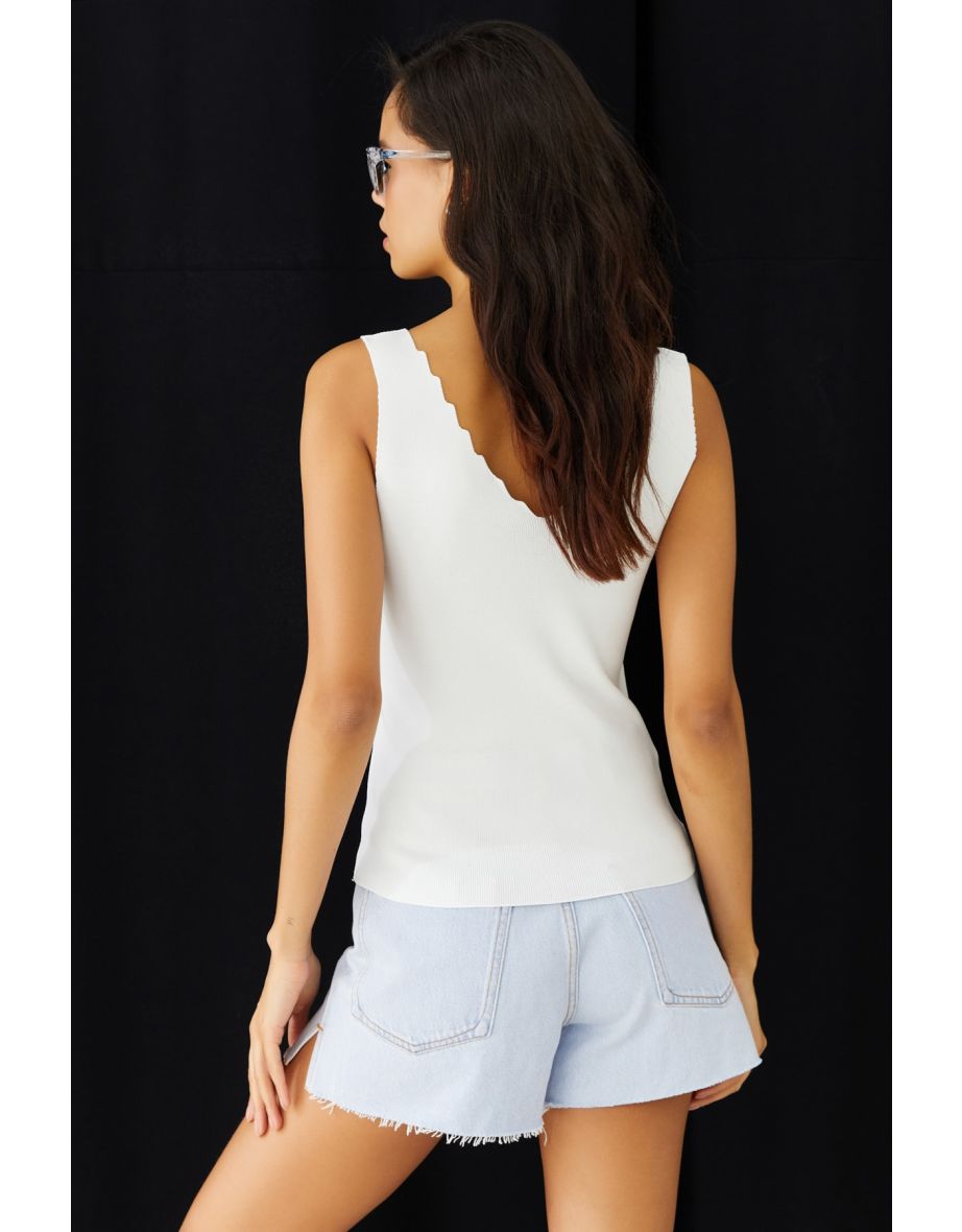 Blouse - White - Oversize - 3