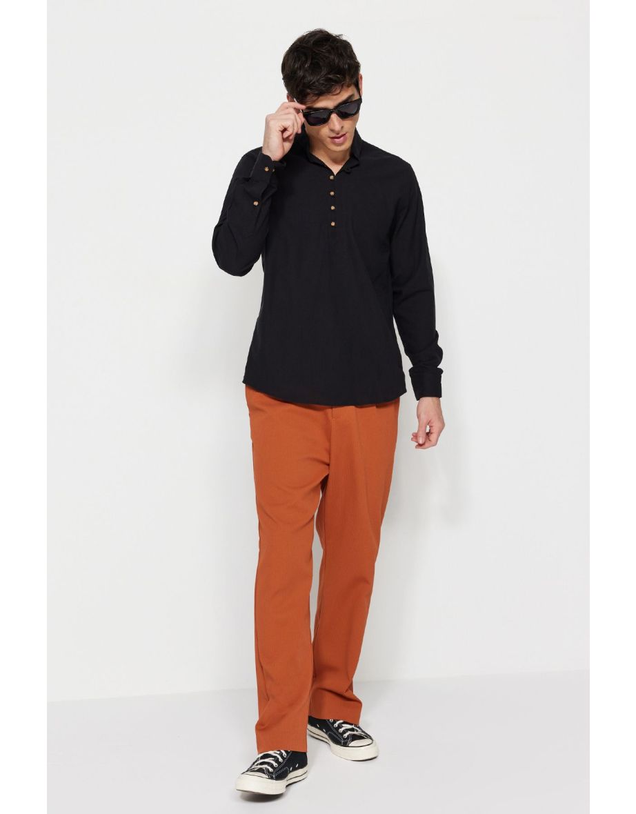 Shirt - Black - Slim fit