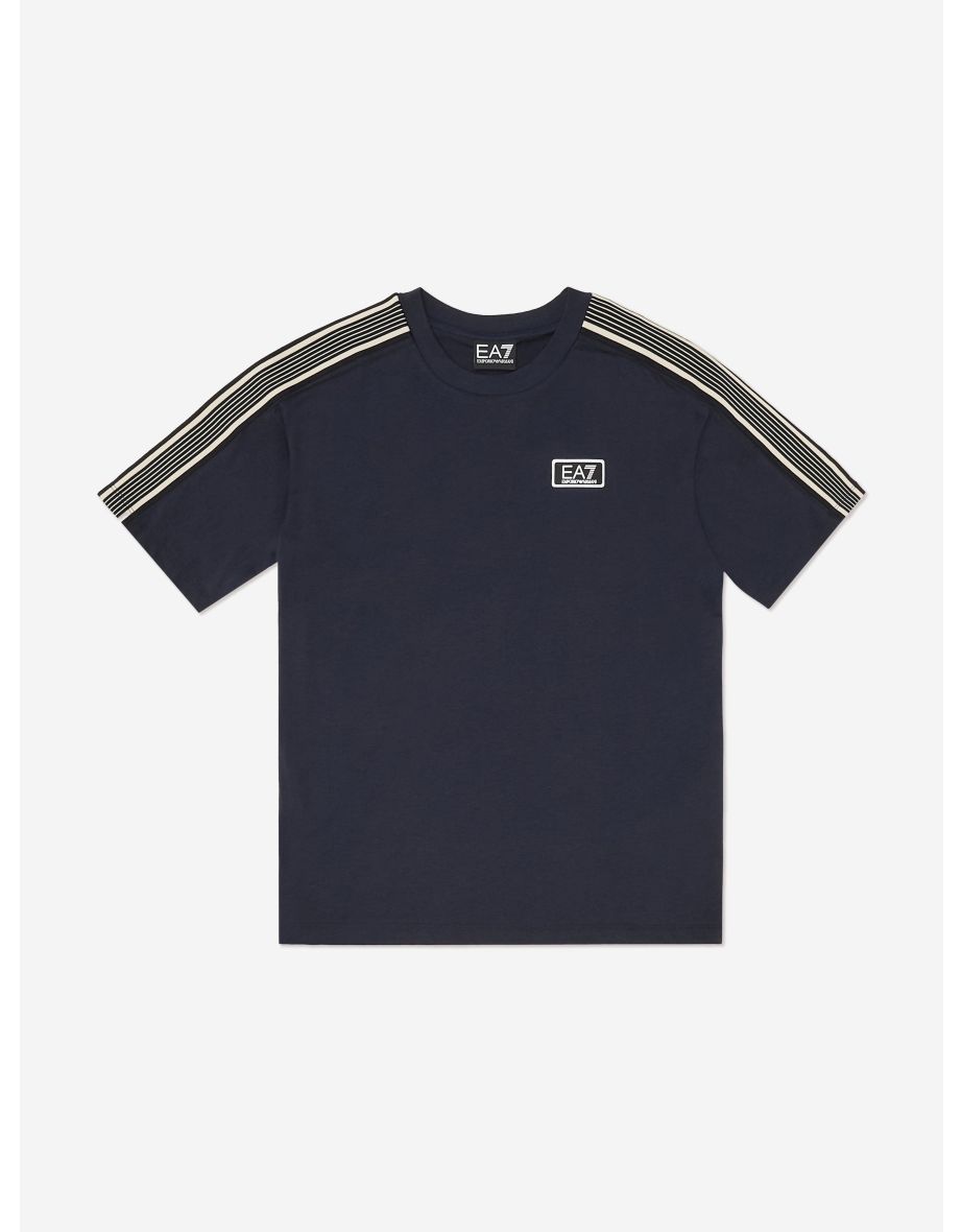 EA7 Emporio Armani Boys Logo T-Shirt in Navy