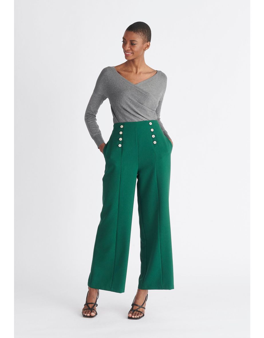 Knitted Wrap Top with Long Sleeves