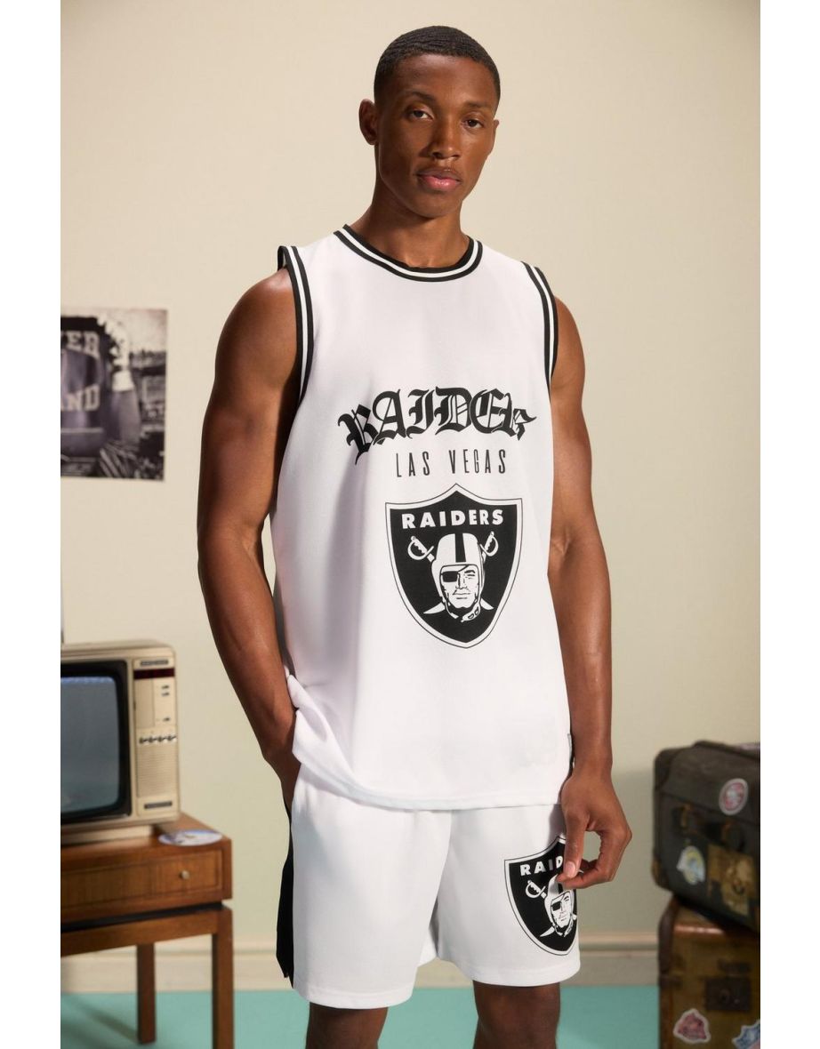 Mesh Nfl Raiders License Vest - white