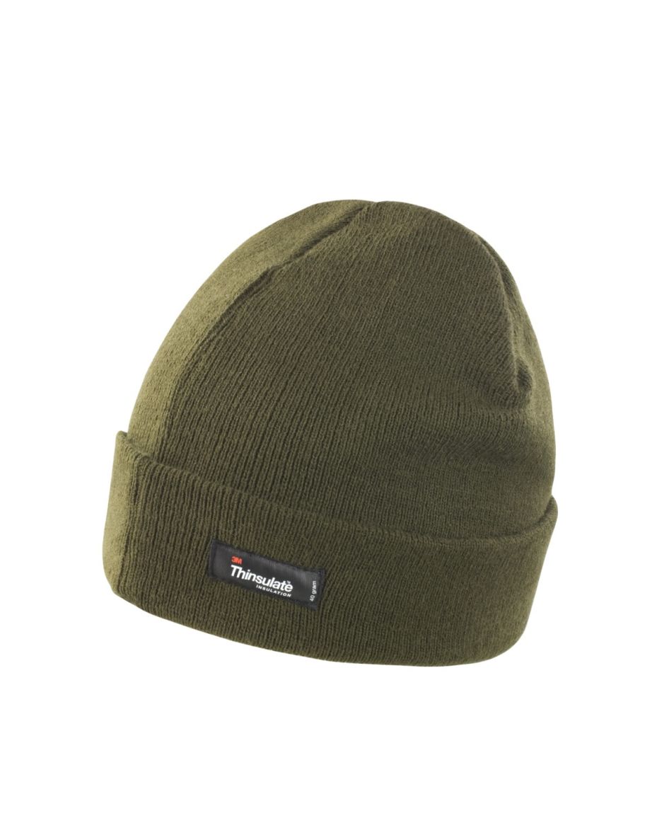 Result Unisex Lightweight Thermal Winter Thinsulate Hat (3M 40g) (Pack of 2) - Olive