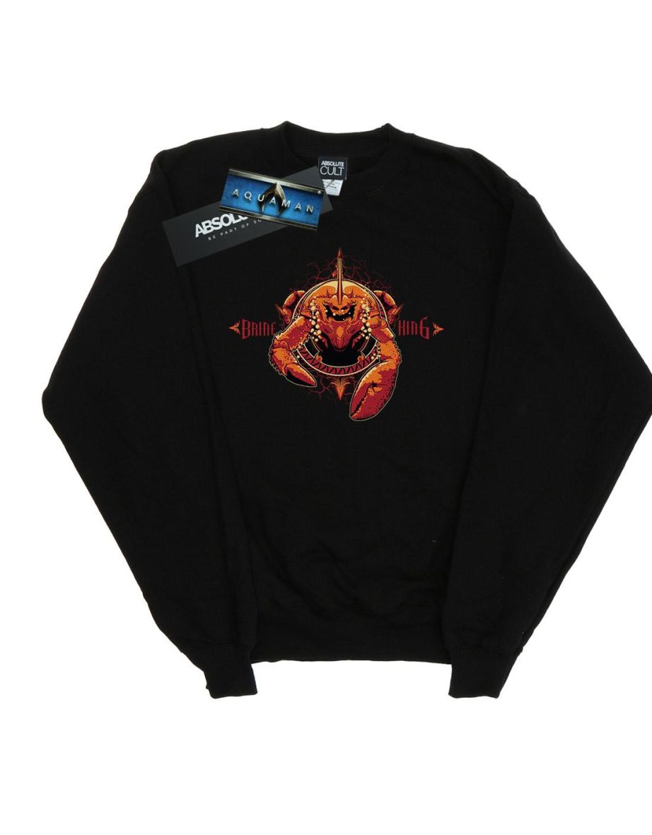 DC Comics Boys Aquaman Brine King Sweatshirt - Black