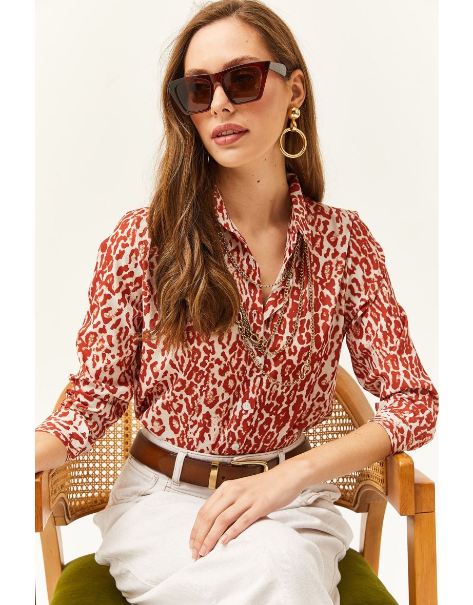 Women's Tile Leopard Woven Shirt