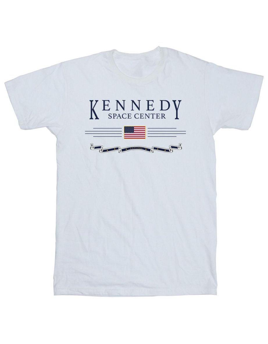 NASA Girls Kennedy Space Centre Explore Cotton T-Shirt - White - 1