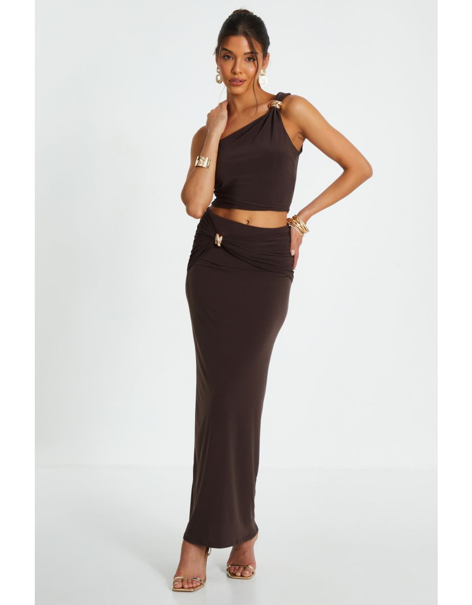 Brown Maxi Skirt