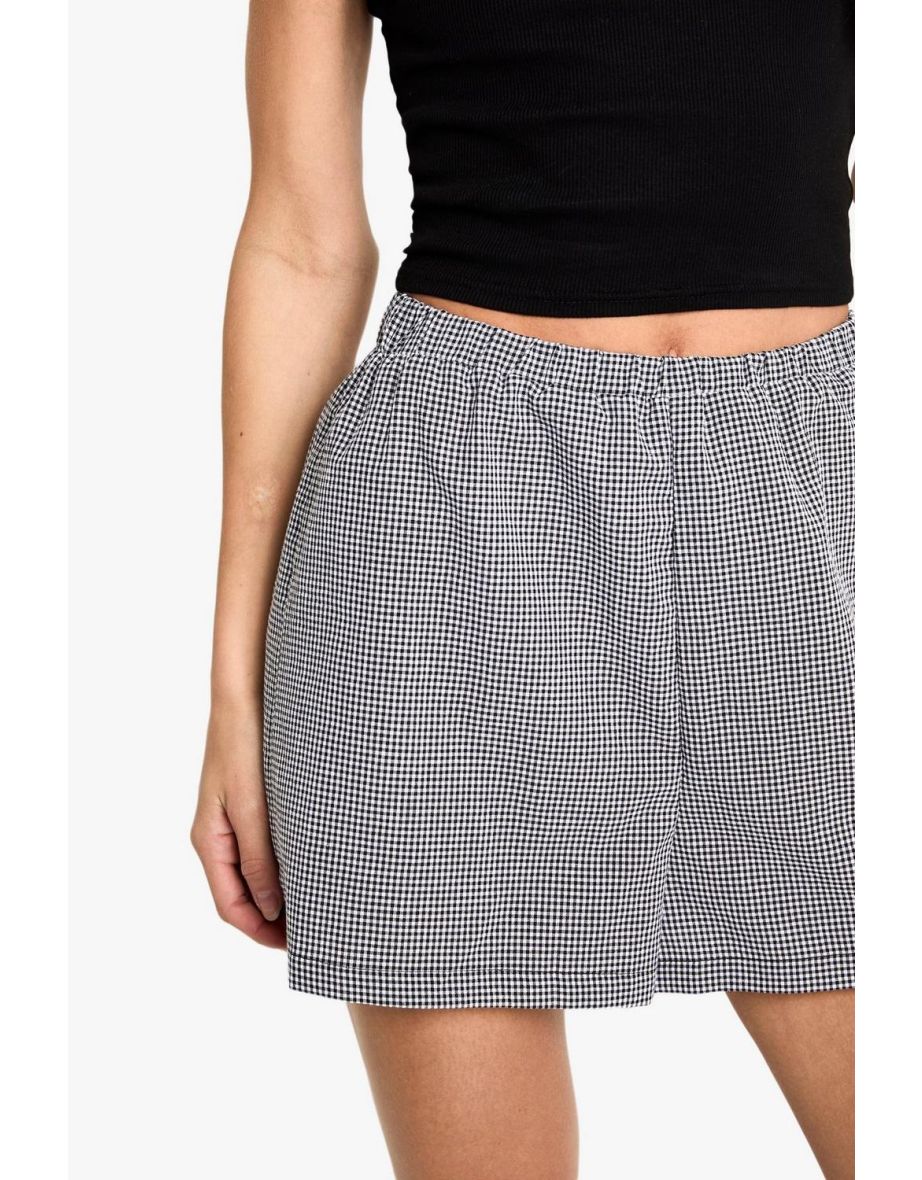 Tall Gingham Shorts - black - 3