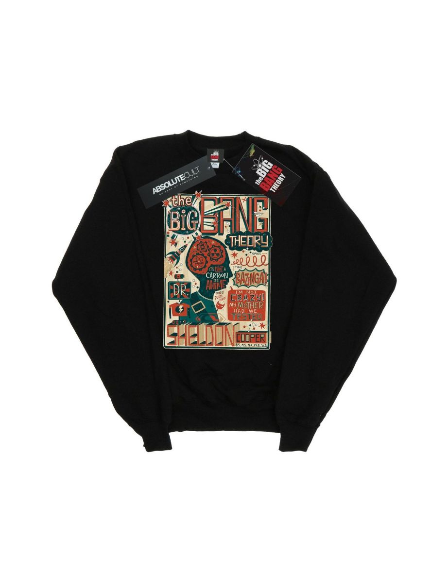 Big Bang Theory Boys Infographic Poster Sweatshirt - Black