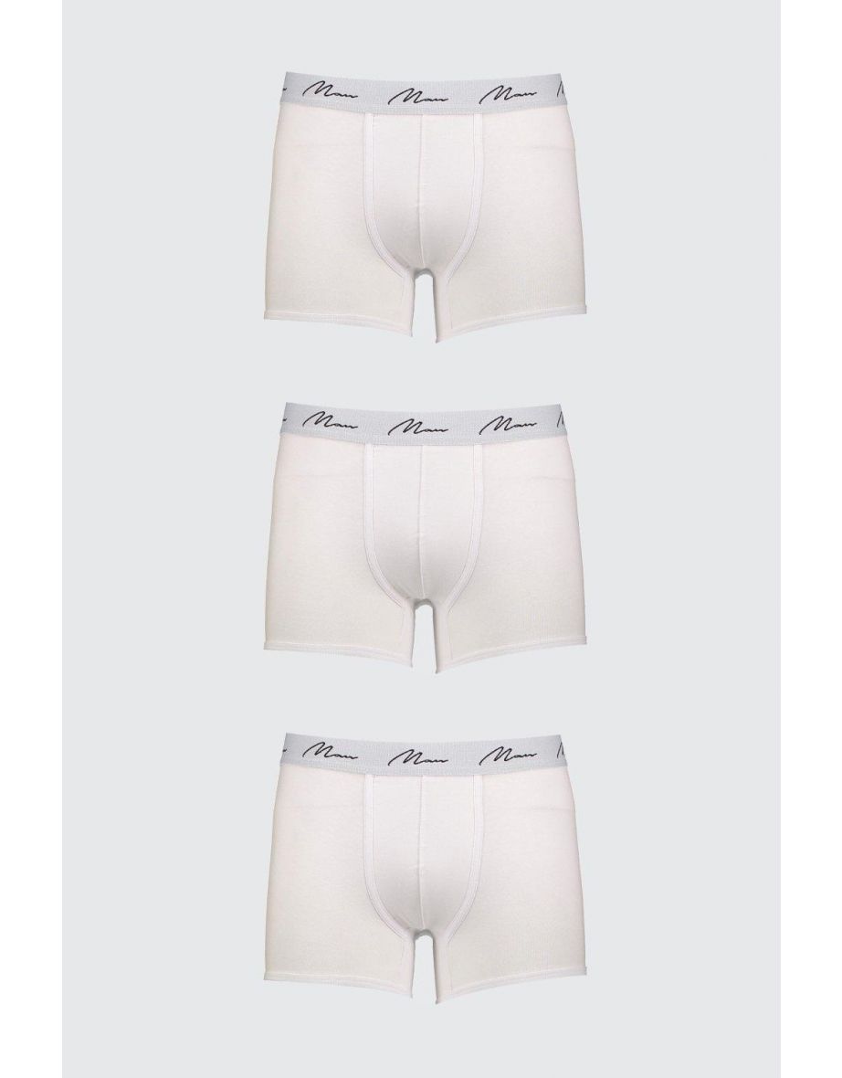 3 Pack MAN Signature Trunks - white - 1