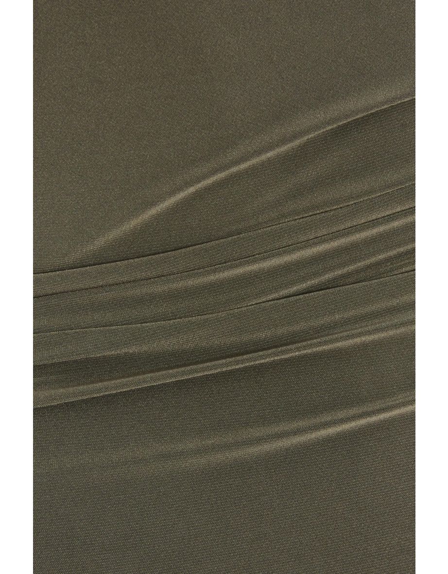 Khaki Twist Strap Bodycon Maxi Dress - 5