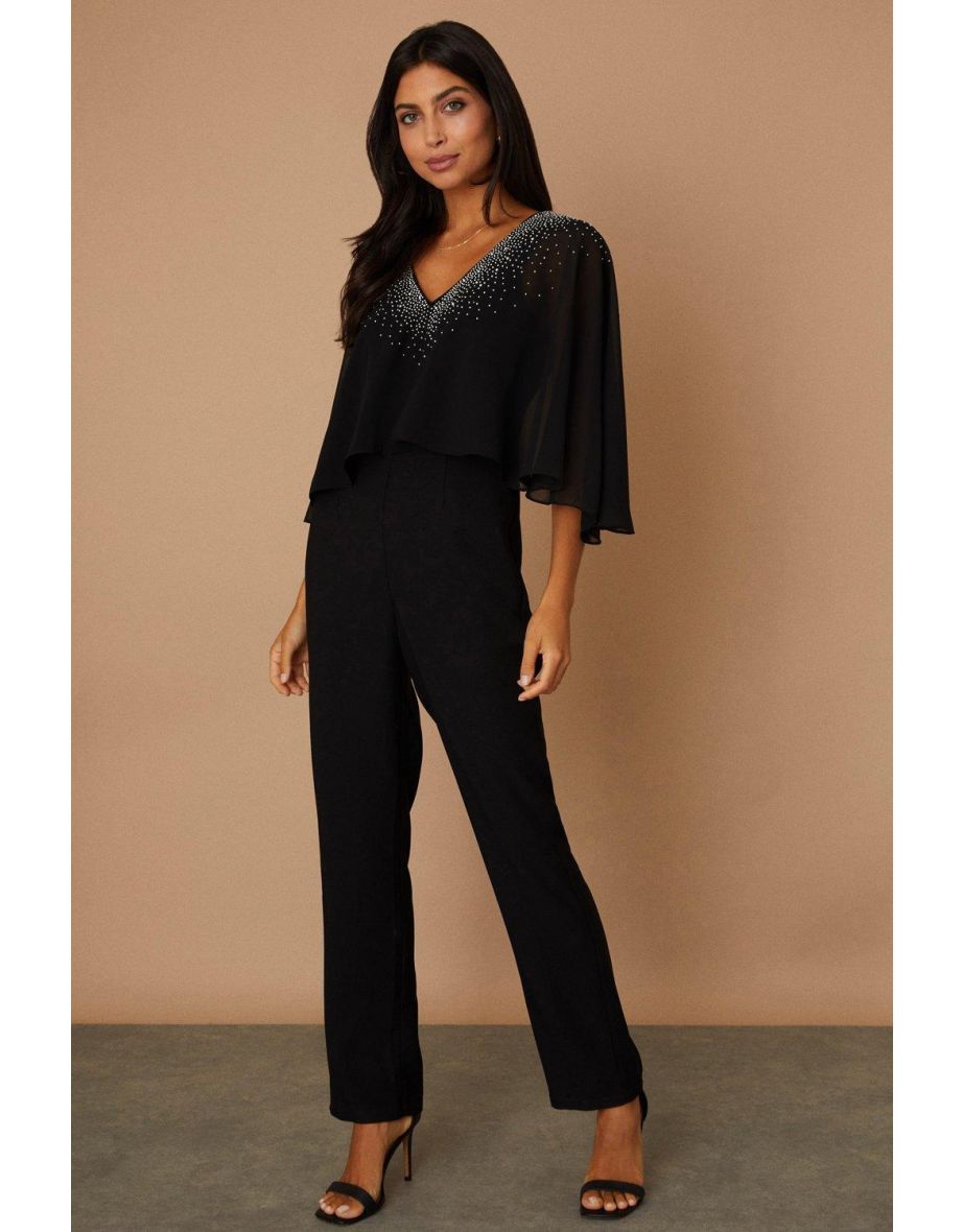 Hot Fix Overlay Jumpsuit
