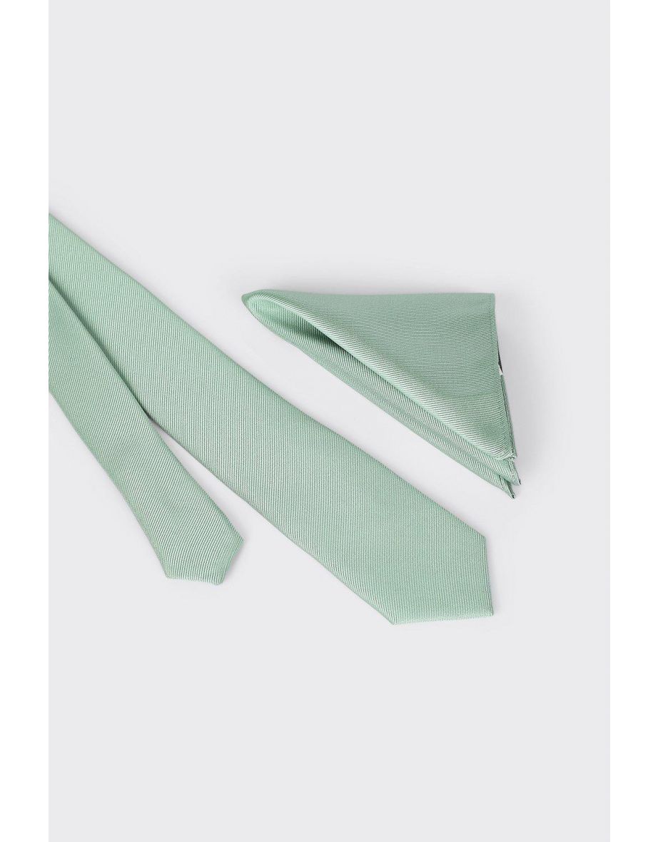 Sage Tie And Pocket Square Set - 2