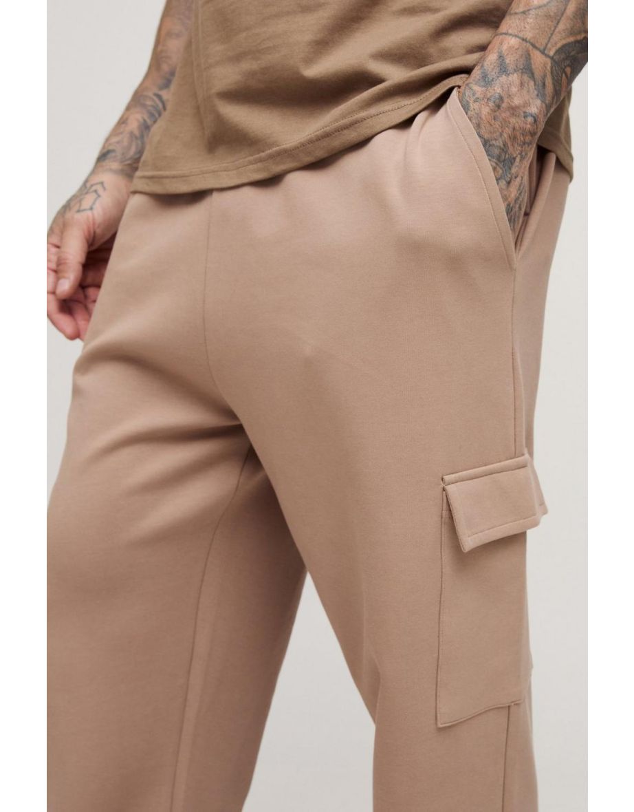 Tall Interlock Slim Fit Smart Cargo Joggers - 2