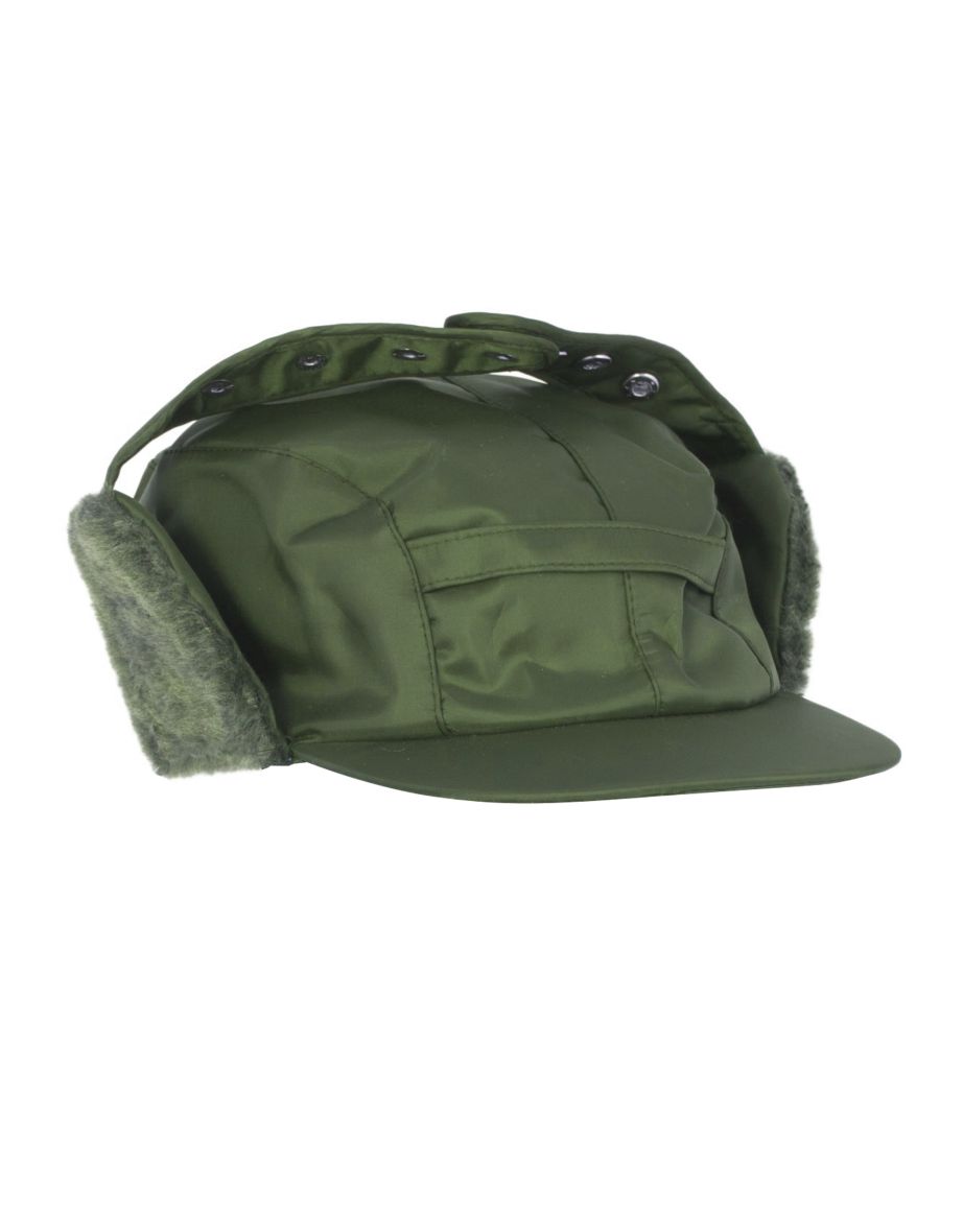 Mens Water Proof Thermal Trapper Hat With Ear Flaps - Bottle Green