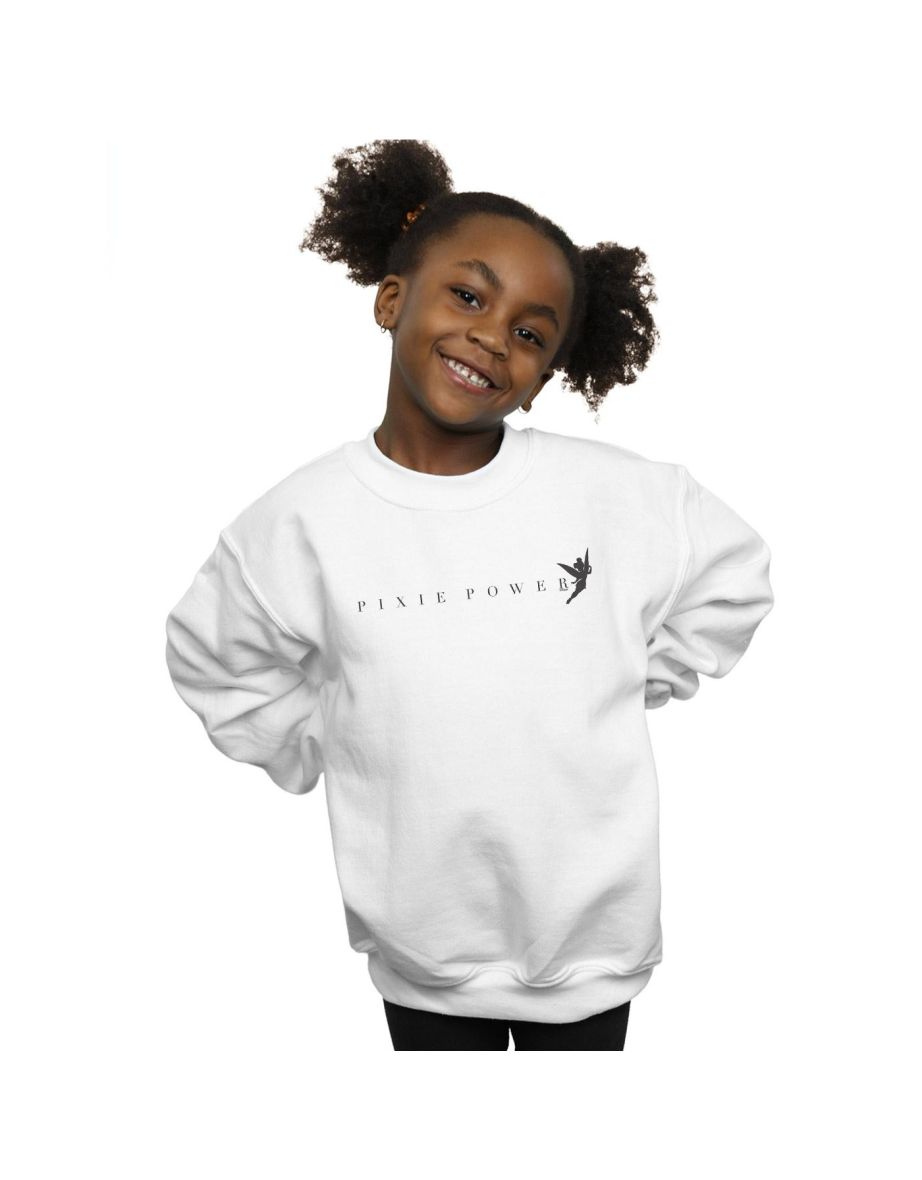 Disney Girls Tinker Bell Pixie Power Sweatshirt - White