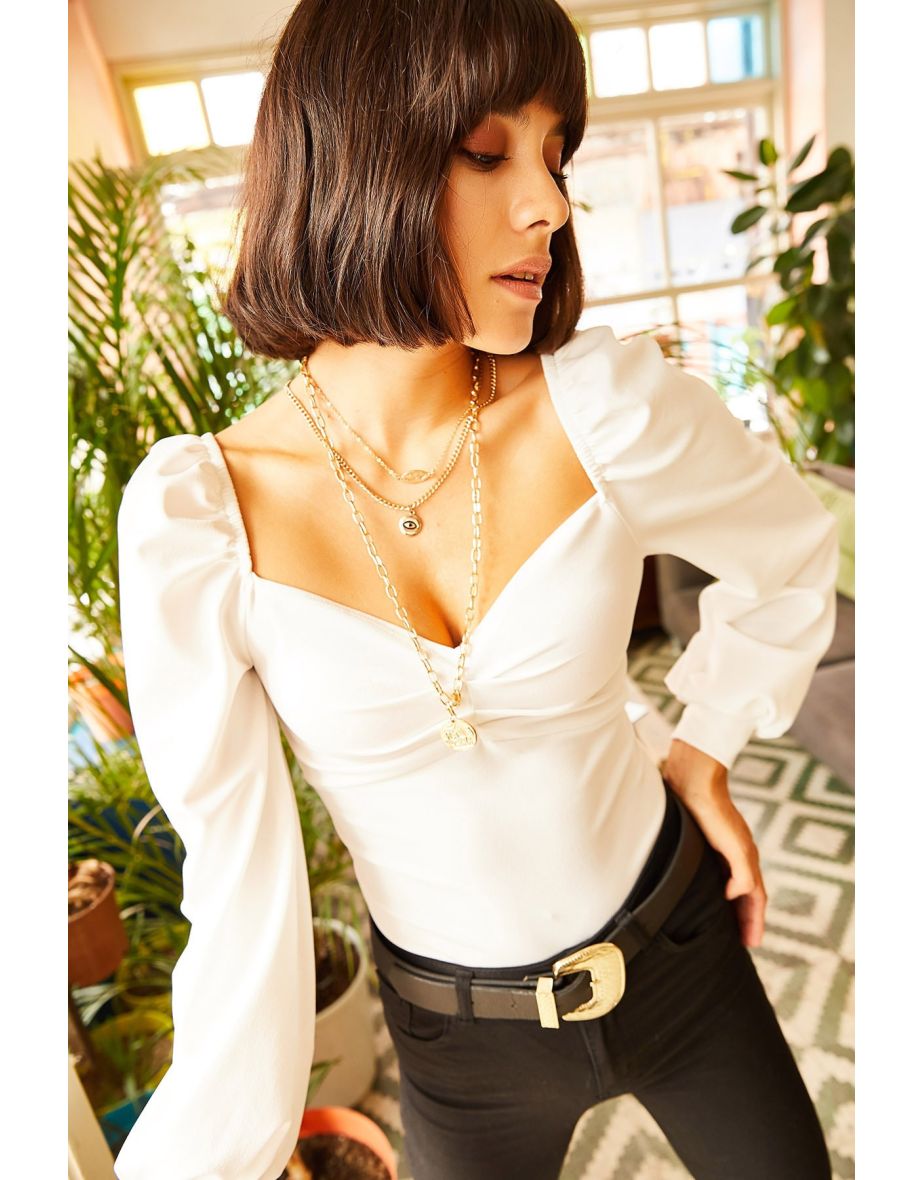 Blouse - Ecru - Fitted