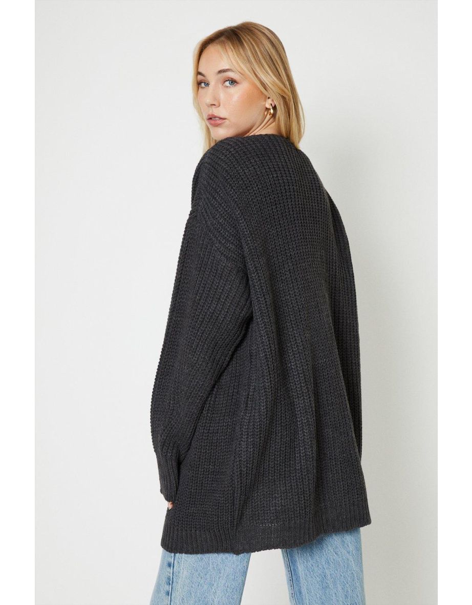 Tall Chunky Longline Cardigan - 2