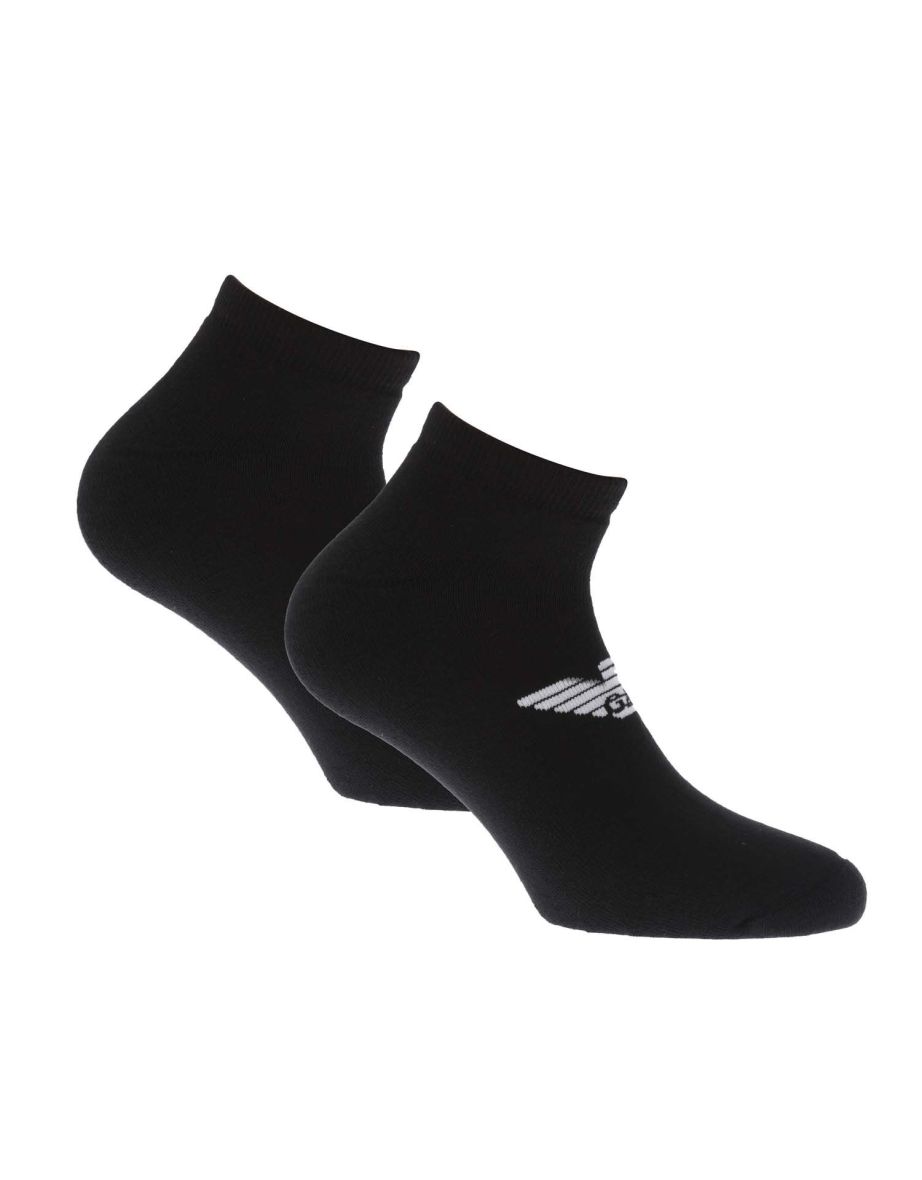 Men's Emporio Armani 2 Pack of Socks in Black