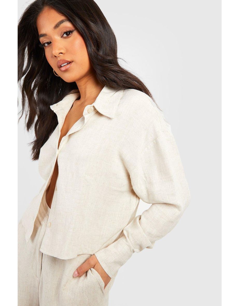 Petite Linen Shirt - stone