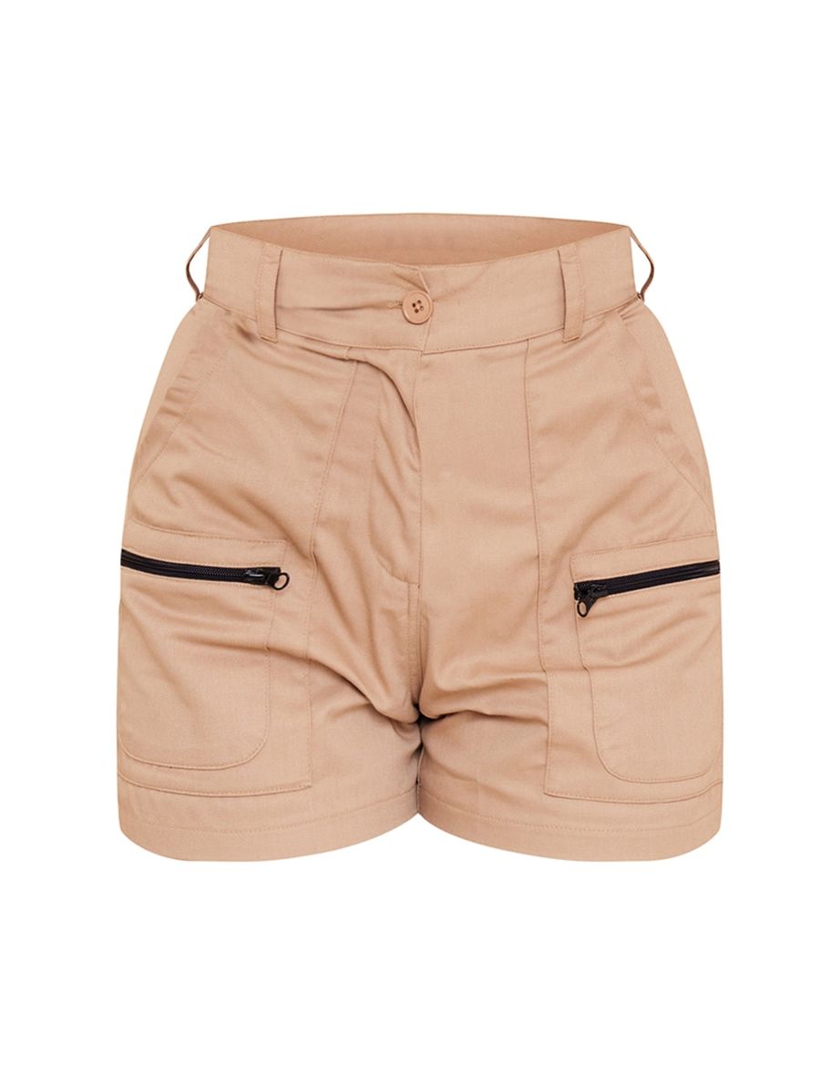 Stone Zip Pocket Detail Cargo Shorts - 5