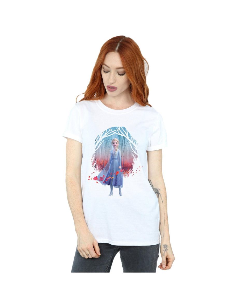Disney Womens/Ladies Frozen 2 Elsa Find The Way Cotton Boyfriend T-Shirt